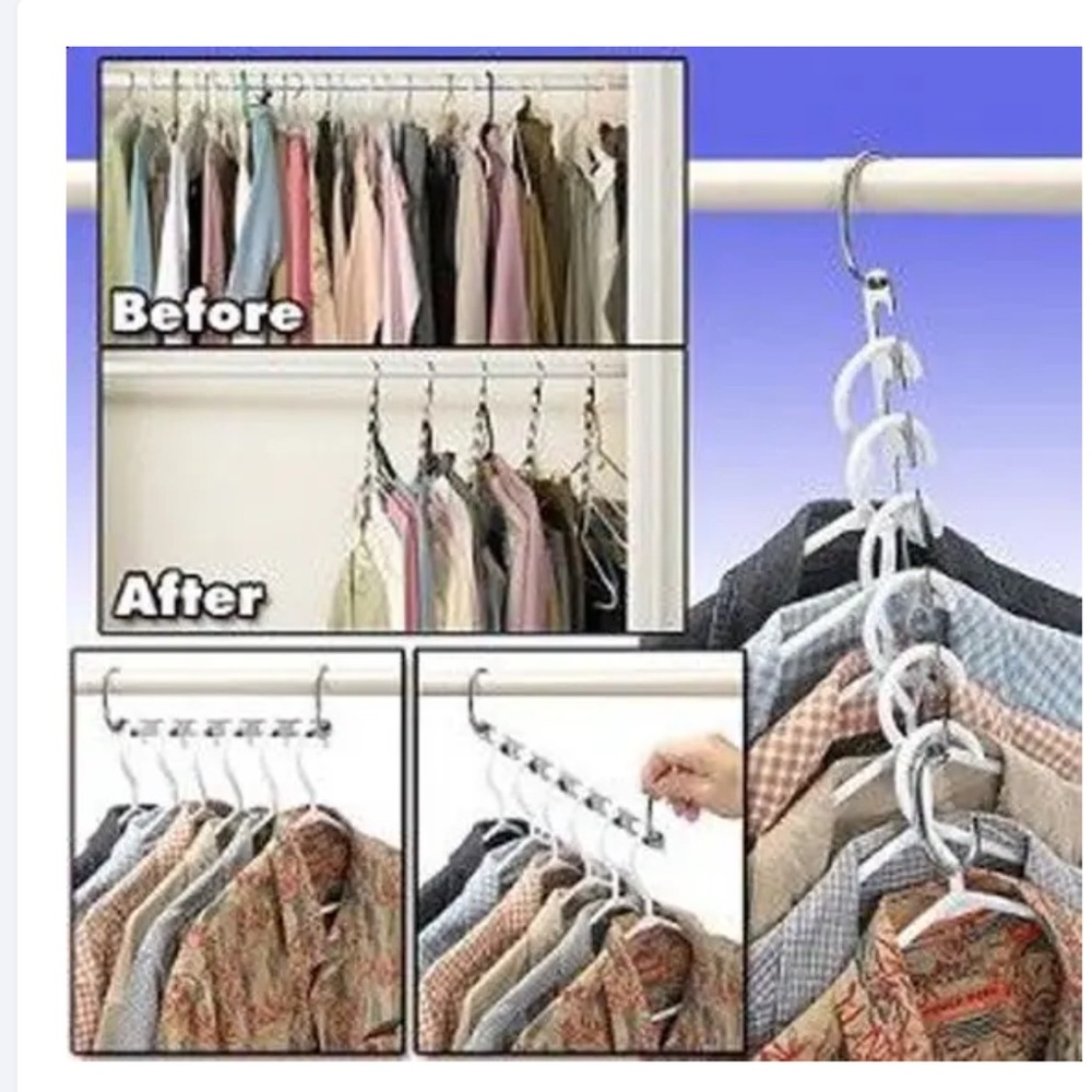 Wonder Hanger Closet Organizer 8 Pack As Seen on TV For Clothes/Purses/Belts - Picture 3 of 9